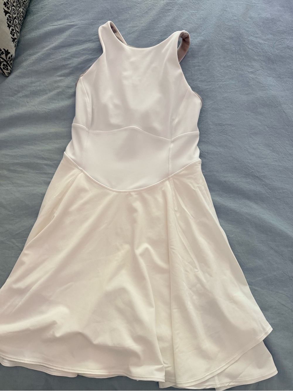 Lululemon Court crush Sleeveless Fit-and-Flare Dress in white